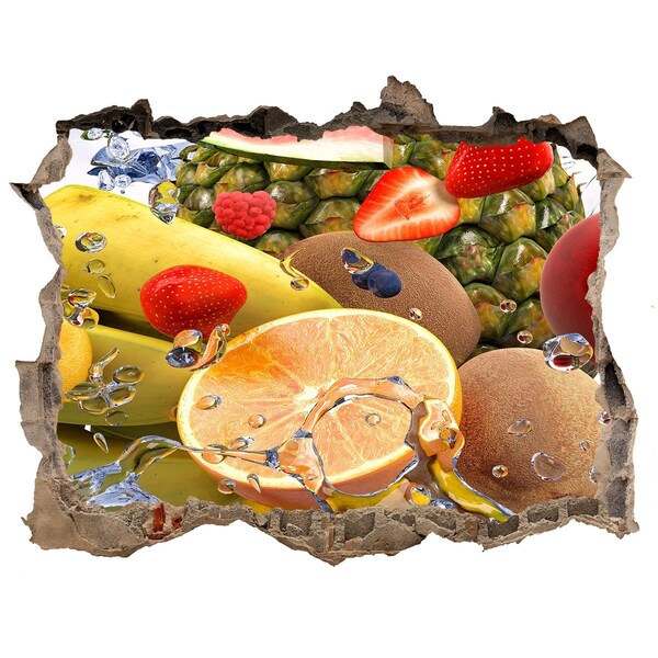 Finto buco nel muro 3D Un paradiso di frutta dietro le mura