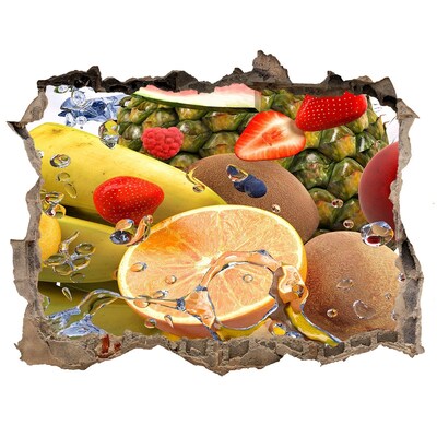 Finto buco nel muro 3D Un paradiso di frutta dietro le mura