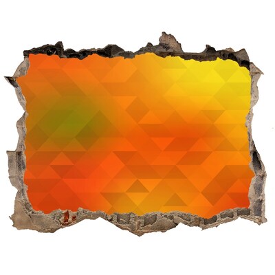 Sticker buco nel muro Una crepa infuocata nel muro