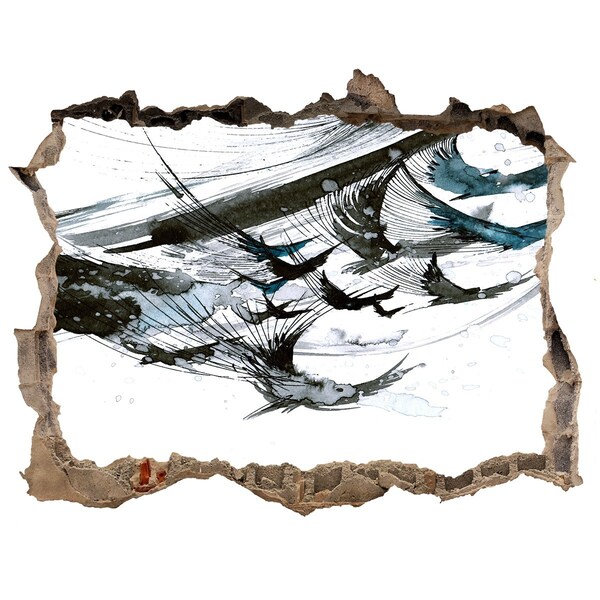 Adesivo buco nel muro Astrazione moderna in un buco