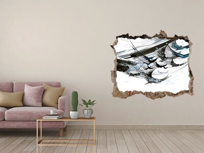 Adesivo buco nel muro Astrazione moderna in un buco