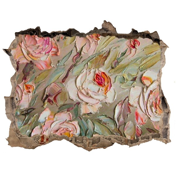 Adesivo buco nel muro Un giardino fiorito in un muro in rovina