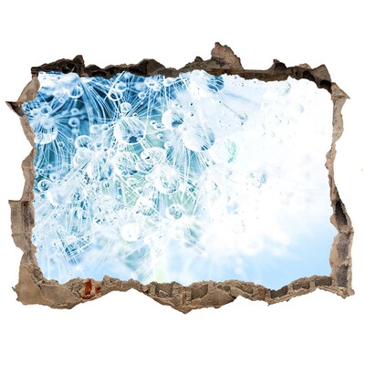 Sticker buco nel muro Denti di leone blu