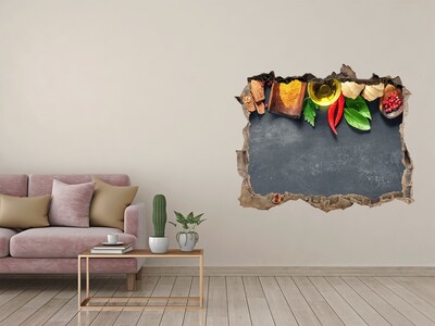 Adesivo buco nel muro Sapori di cucina da oltre il muro