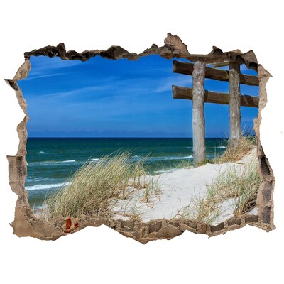 Sticker buco nel muro Spiaggia tropicale con pontile in legno