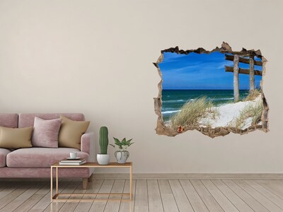 Sticker buco nel muro Spiaggia tropicale con pontile in legno