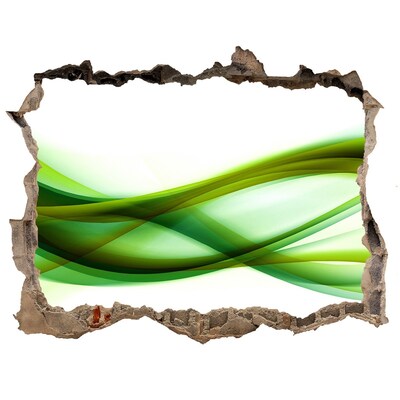 Finto buco nel muro 3D Onda verde nel buco nel muro