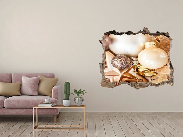 Adesivo buco nel muro Decorazioni natalizie Hole in the Wall