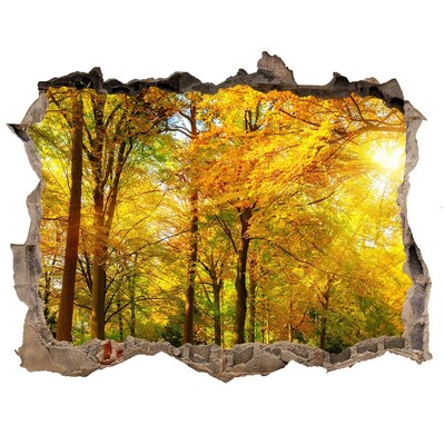 Finto buco nel muro 3D Autunno nella foresta