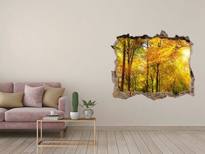 Finto buco nel muro 3D Autunno nella foresta