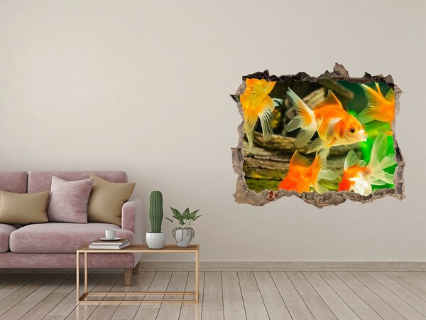 Sticker buco nel muro Pesci rossi nel mondo sottomarino