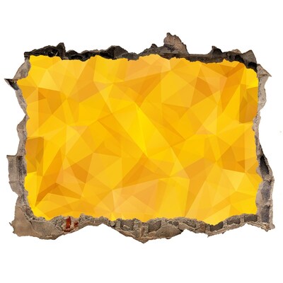 Sticker buco nel muro La crepa dorata nel muro