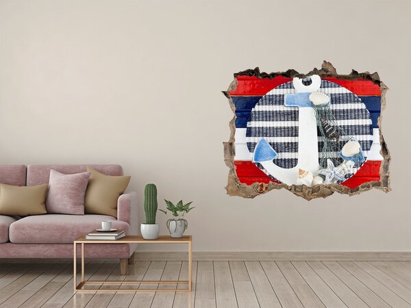 Sticker buco nel muro Avventura marina tra le conchiglie