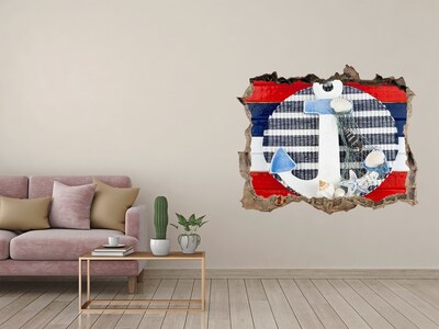 Sticker buco nel muro Avventura marina tra le conchiglie