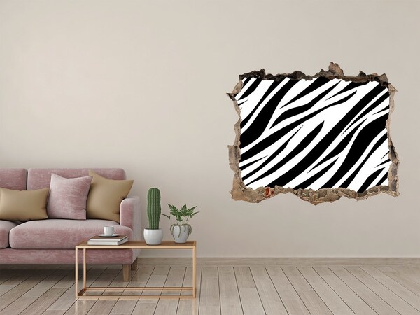 Sticker buco nel muro Zebra nel muro