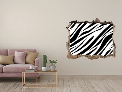 Sticker buco nel muro Zebra nel muro