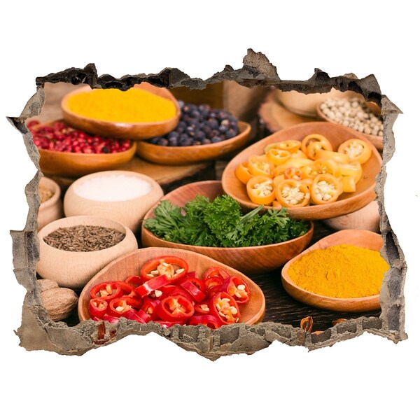 Sticker buco nel muro Una cucina piena di spezie