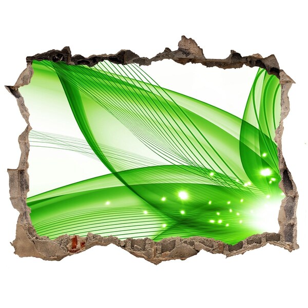 Finto buco nel muro 3D Onda di luce verde