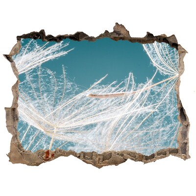 Sticker buco nel muro Sogni di fiori dietro il muro