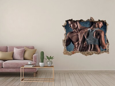 Adesivo buco nel muro Palestra in azione