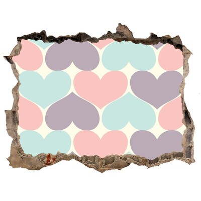 Finto buco nel muro 3D Cuore di cemento