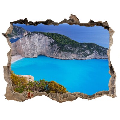 Adesivo buco nel muro Baia di Zante