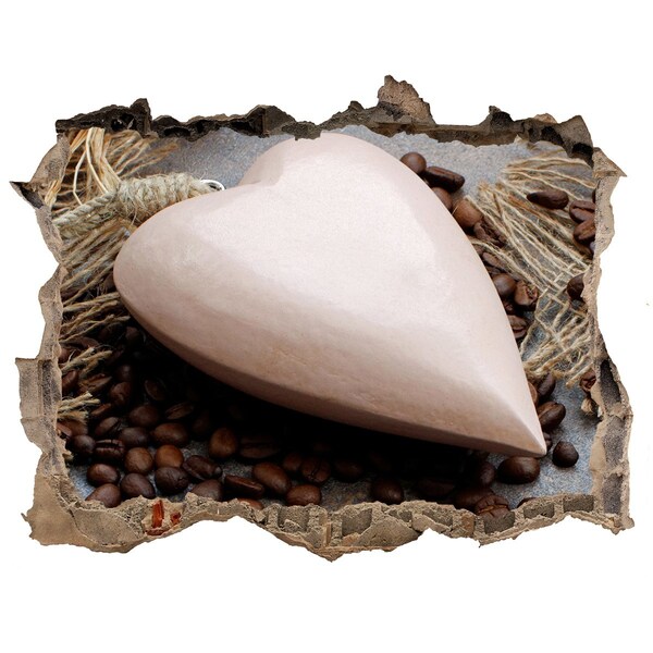 Finto buco nel muro 3D Un'oasi di caffè tra le rovine