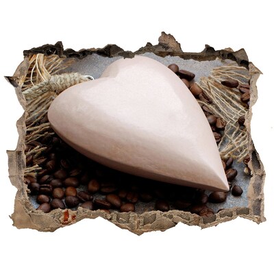 Finto buco nel muro 3D Un'oasi di caffè tra le rovine