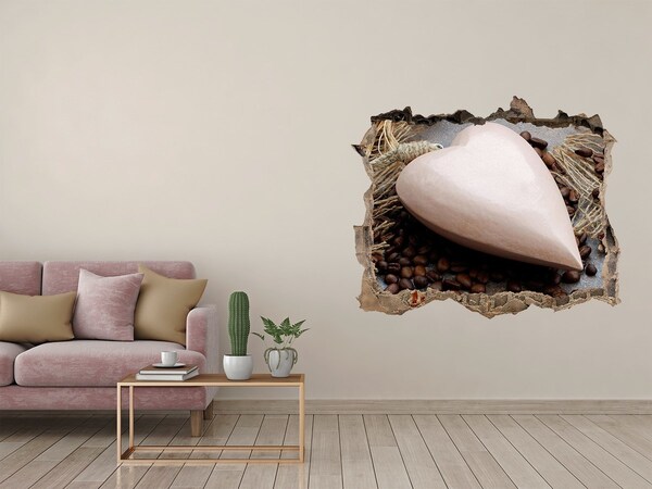 Finto buco nel muro 3D Un'oasi di caffè tra le rovine