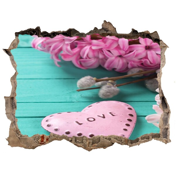 Sticker buco nel muro Un cuore pieno d'amore