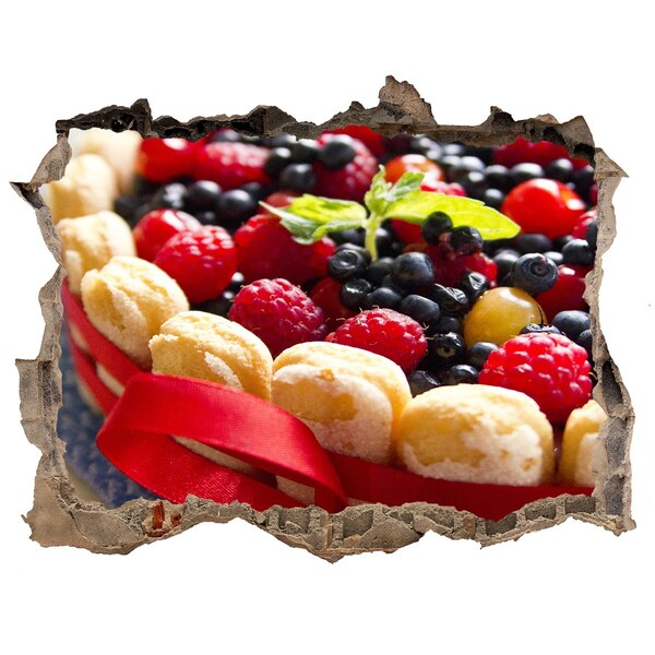 Finto buco nel muro 3D Torta di frutta con buco nel muro