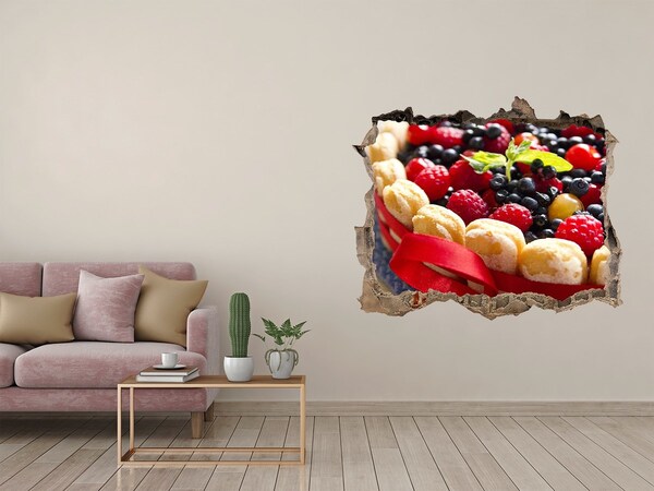 Finto buco nel muro 3D Torta di frutta con buco nel muro