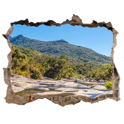 Finto buco nel muro 3D Paesaggio montano dietro il buco nel muro