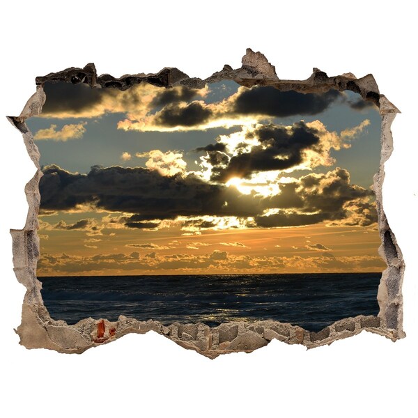 Finto buco nel muro 3D Tramonto sul mare