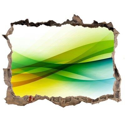 Finto buco nel muro 3D Paesaggio colorato dietro il muro