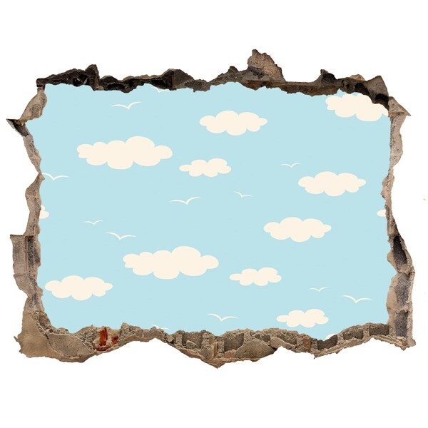 Sticker buco nel muro Cielo azzurro con nuvole