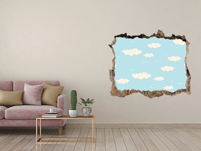 Sticker buco nel muro Cielo azzurro con nuvole