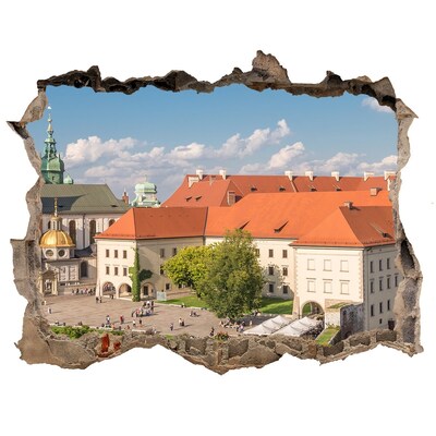 Finto buco nel muro 3D Città vecchia di Cracovia