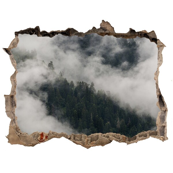 Finto buco nel muro 3D Valle verde tra le nuvole