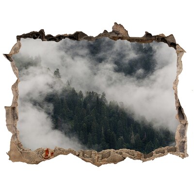 Finto buco nel muro 3D Valle verde tra le nuvole