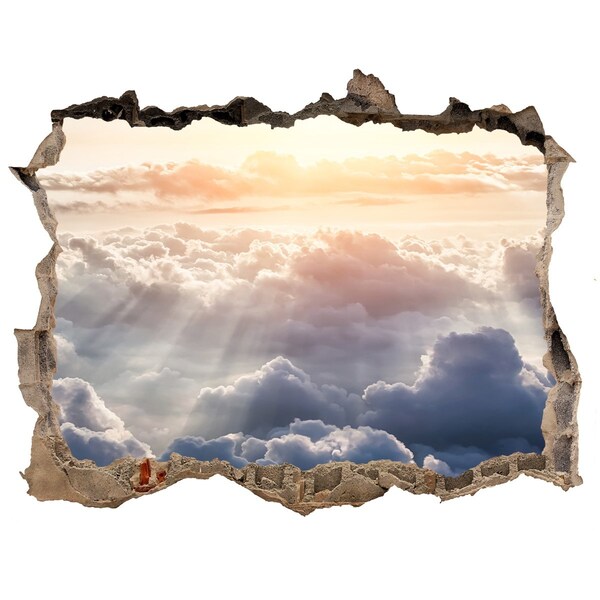 Sticker buco nel muro Il cielo è pieno di nuvole