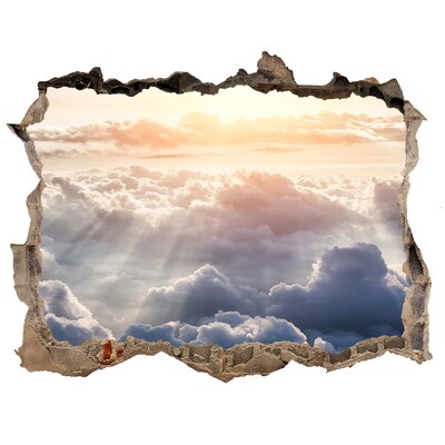 Sticker buco nel muro Il cielo è pieno di nuvole