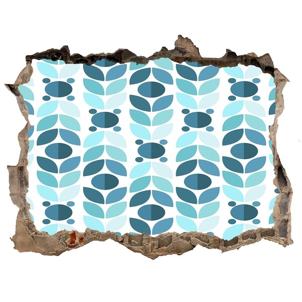 Sticker buco nel muro Motivo floreale nel buco nel muro