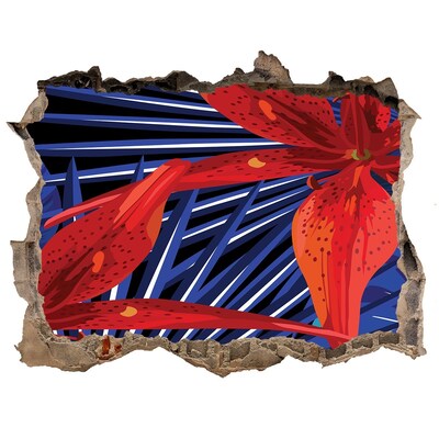 Finto buco nel muro 3D Un'esplosione floreale di colore