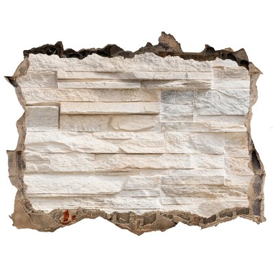Adesivo buco nel muro Muro danneggiato con finitura in pietra