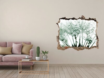 Adesivo buco nel muro Un sogno floreale dietro il muro