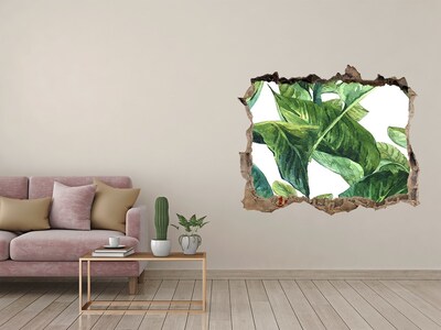 Finto buco nel muro 3D Un'oasi verde in cemento