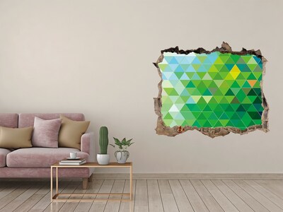 Adesivo buco nel muro Paesaggio verde in un buco nel muro