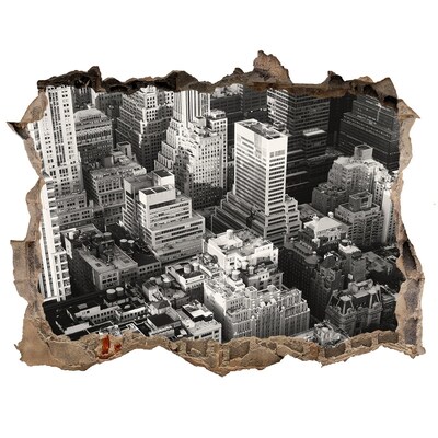 Adesivo buco nel muro Vista della giungla urbana