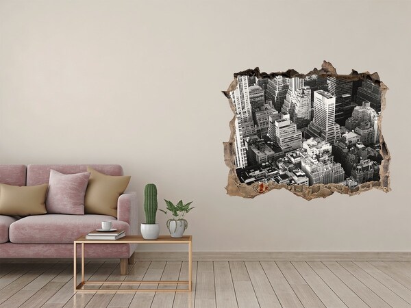 Adesivo buco nel muro Vista della giungla urbana